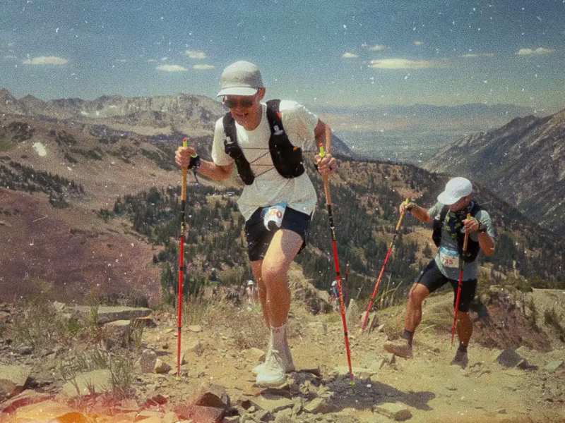Man running Speedgoat 50K in Salt Lake City