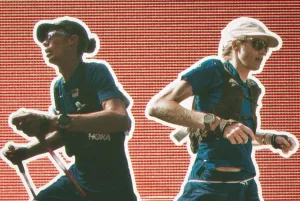 Jim Walmsley and Katie Schide at World Trail Running Championships