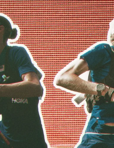 Jim Walmsley and Katie Schide at World Trail Running Championships