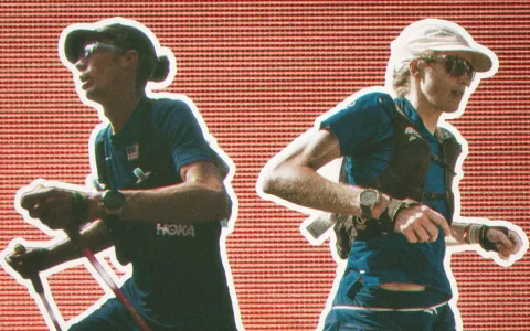 Jim Walmsley and Katie Schide at World Trail Running Championships