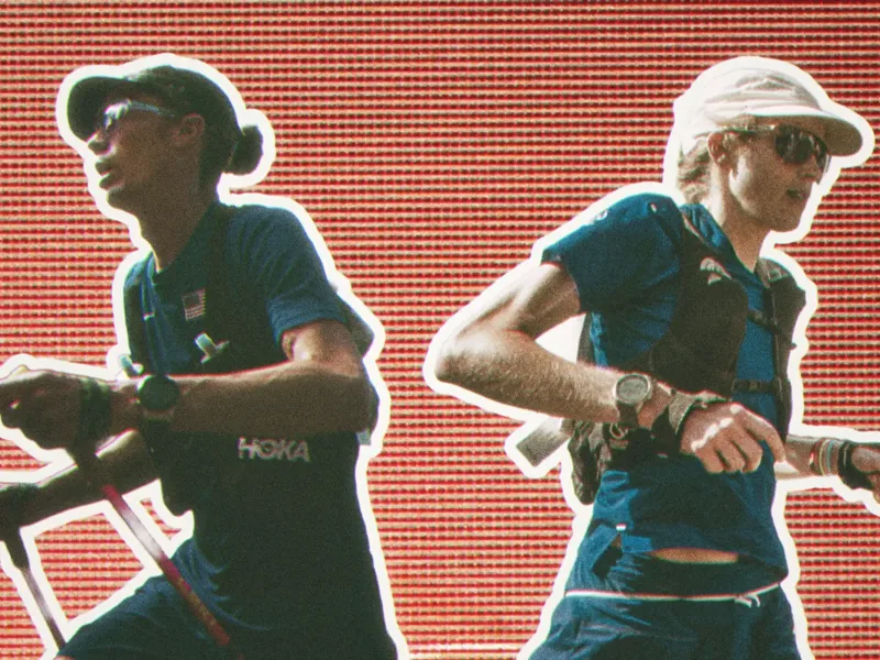 Jim Walmsley and Katie Schide at World Trail Running Championships