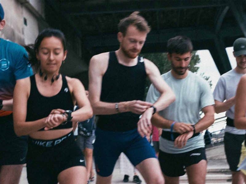 Group of runners in athletic wear - luxury running