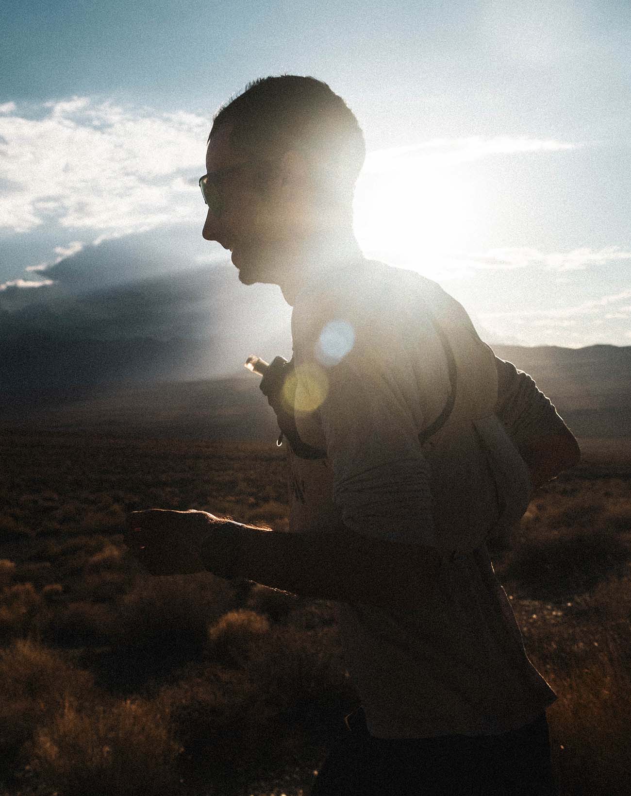 Kilian Jornet - Nick Danielson A runner trail running at sunrise