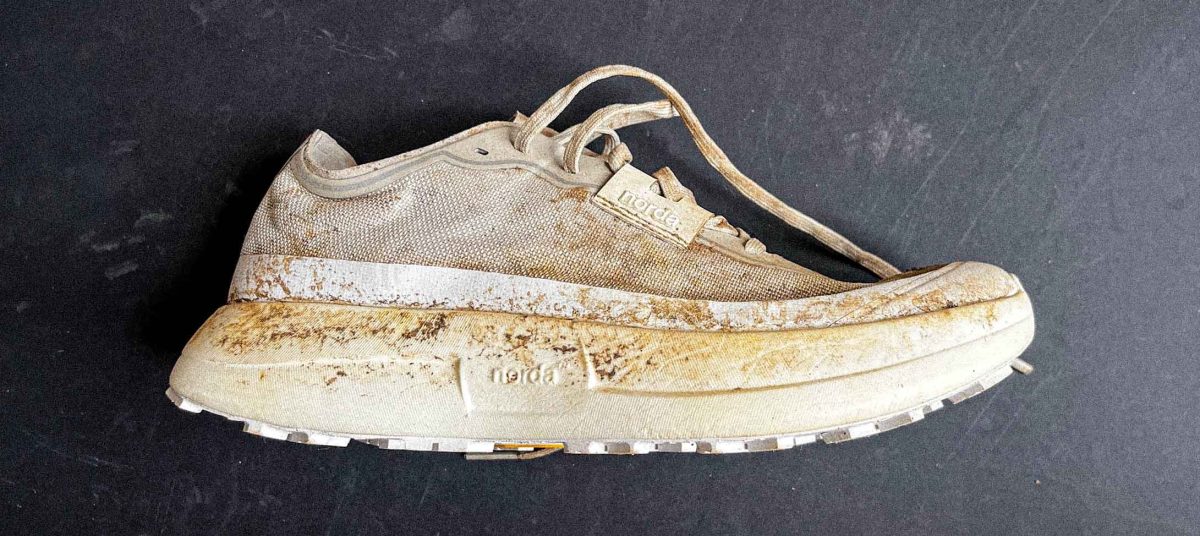 Used pair of Norda 005 trail running shoes