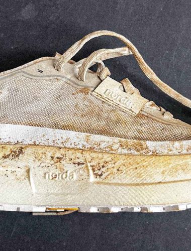 Used pair of Norda 005 trail running shoes