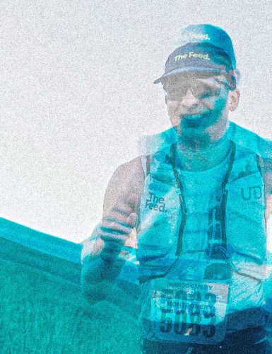 Man Running on a Psychadelic Trail.