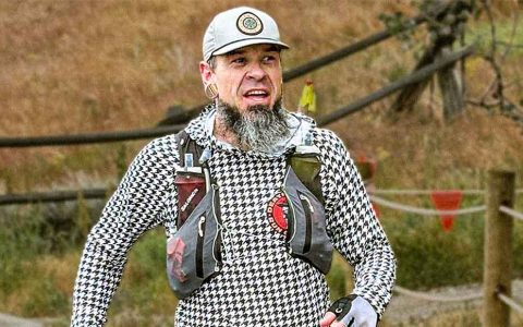 Ultrarunner fininshing an ultramarathon
