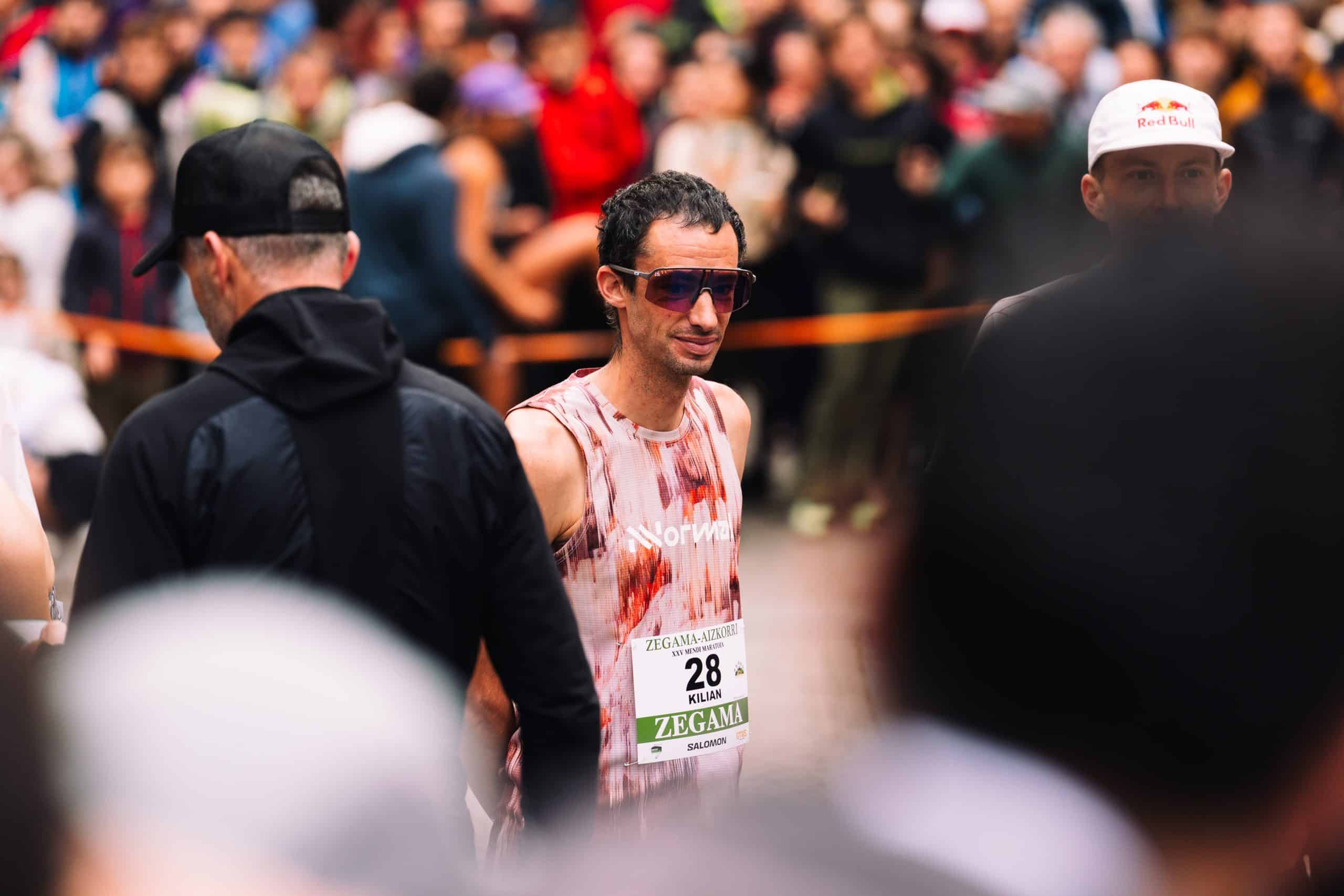 Kilian Jornet - Borderlands Trail Running Kilian Jornet standing at Zegama, a difficult trail race